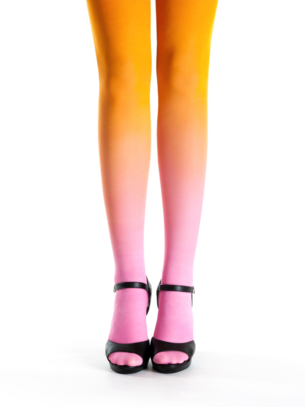 Panty ombré rosa-naranja