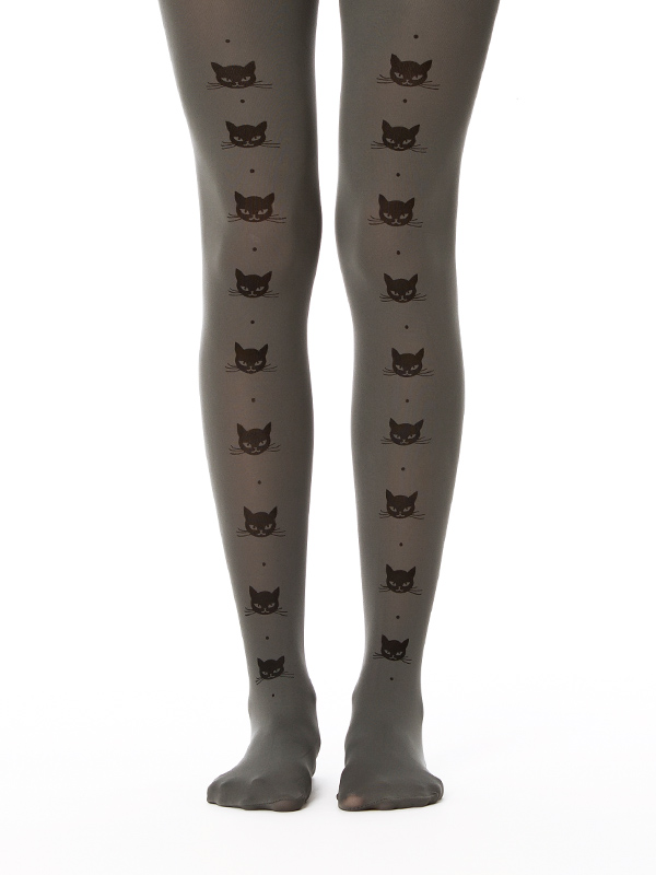 Panty con linea de gatos, gris