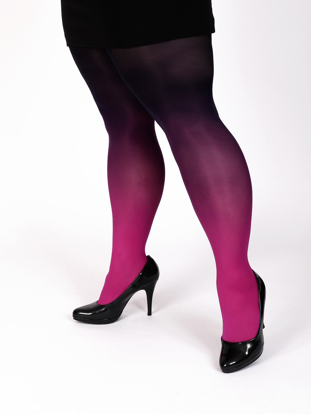 Panty magenta-negro para tallas grandes