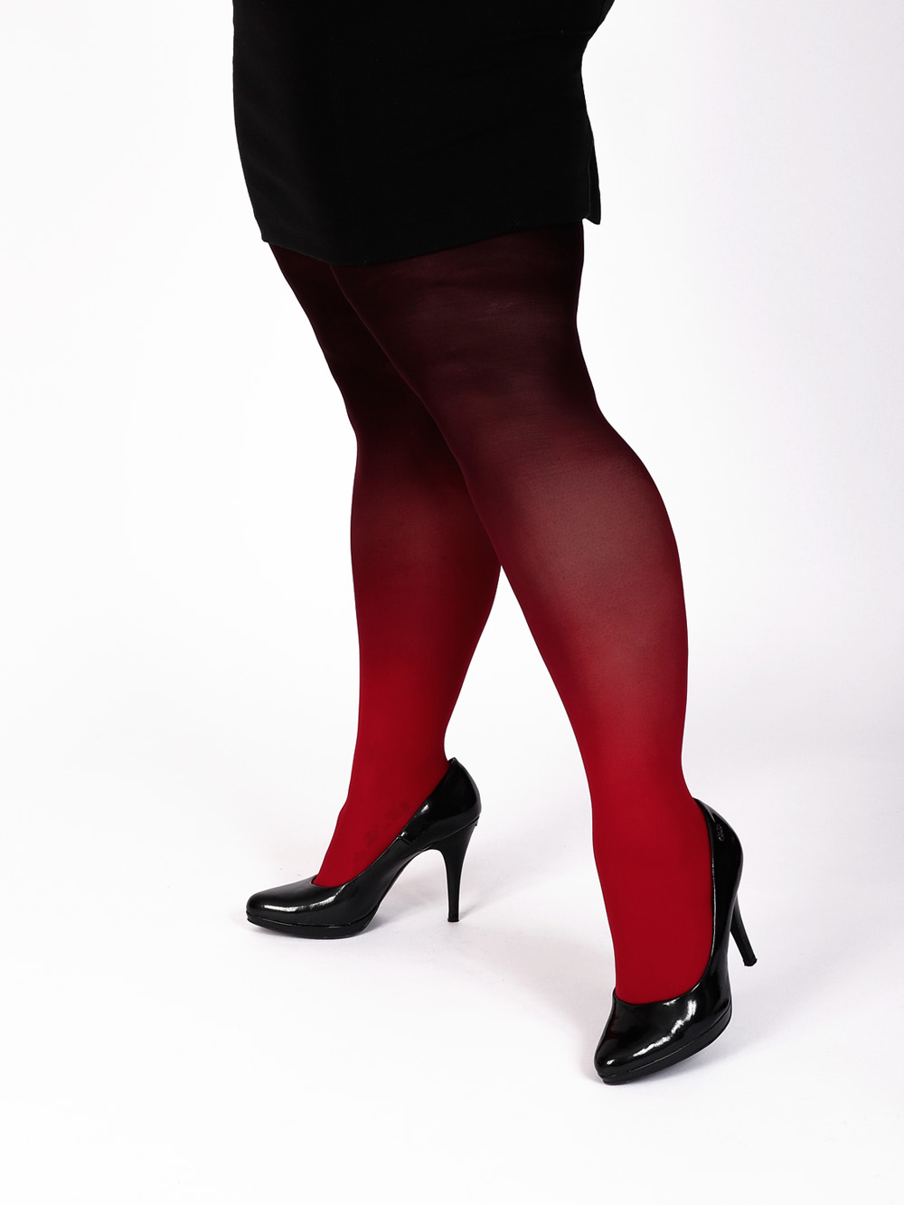 Panty rojo-negro para tallas grandes